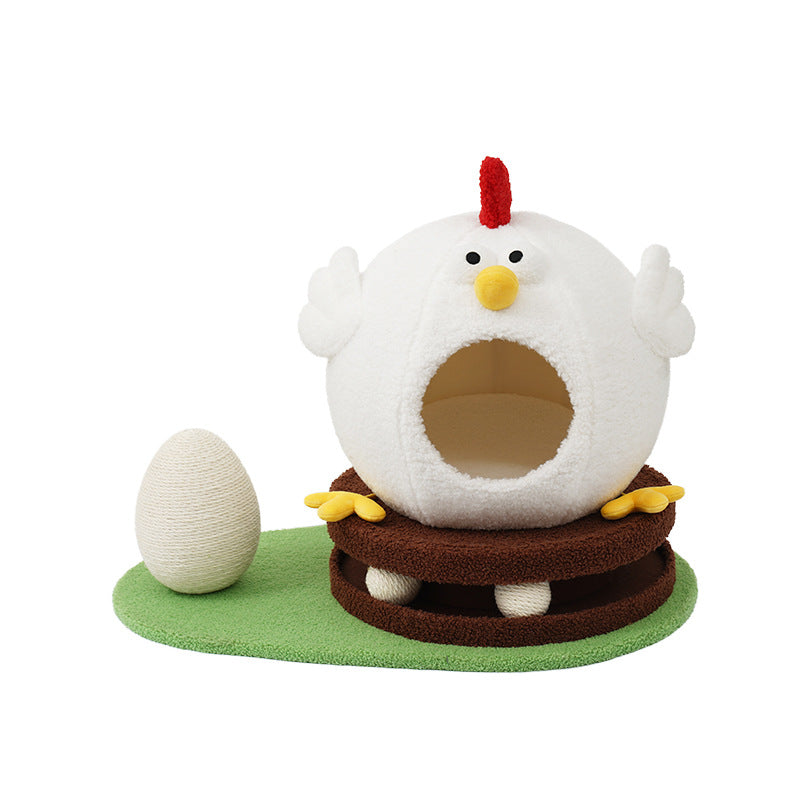 Chick Cat Litter Summer Retreat with Turntable Play Toys