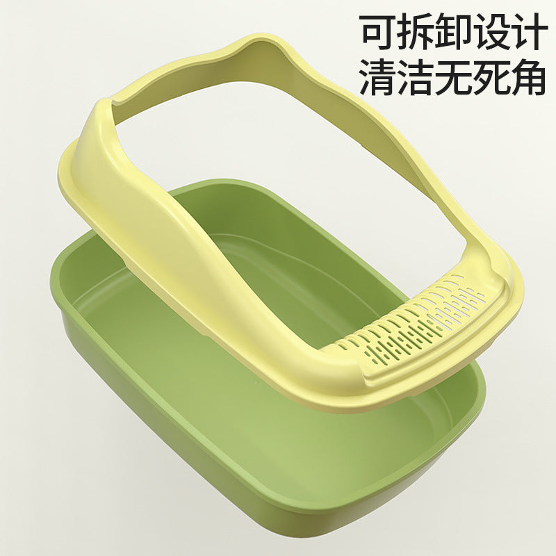 Cat Litter Box Extra Large Fully Semi-Enclosed Cat Litter Box Anti-Sand Extra Small Kitten Toilet Cat Supplies