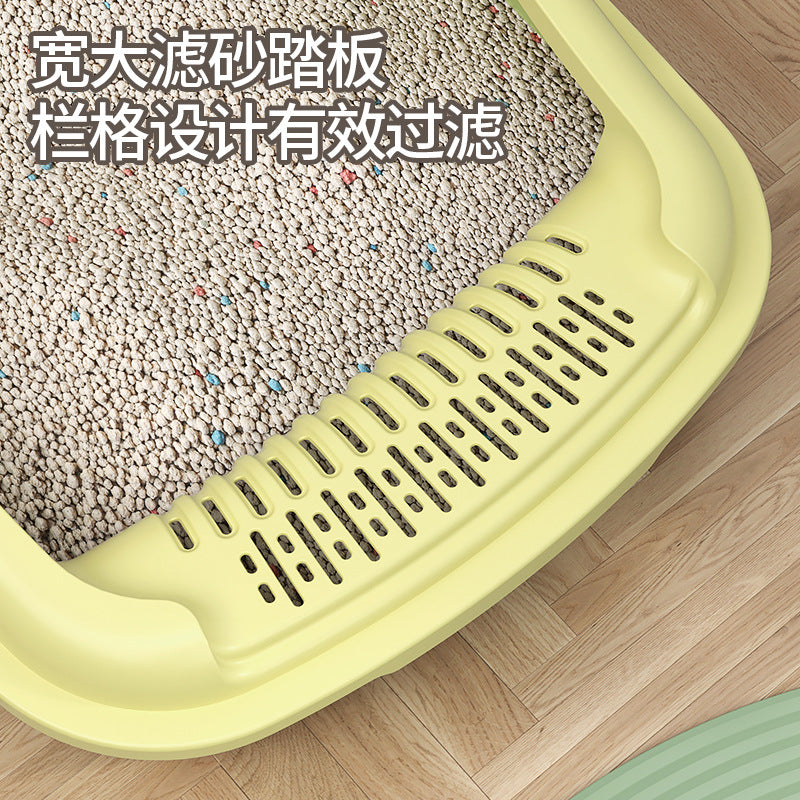 Cat Litter Box Extra Large Fully Semi-Enclosed Cat Litter Box Anti-Sand Extra Small Kitten Toilet Cat Supplies