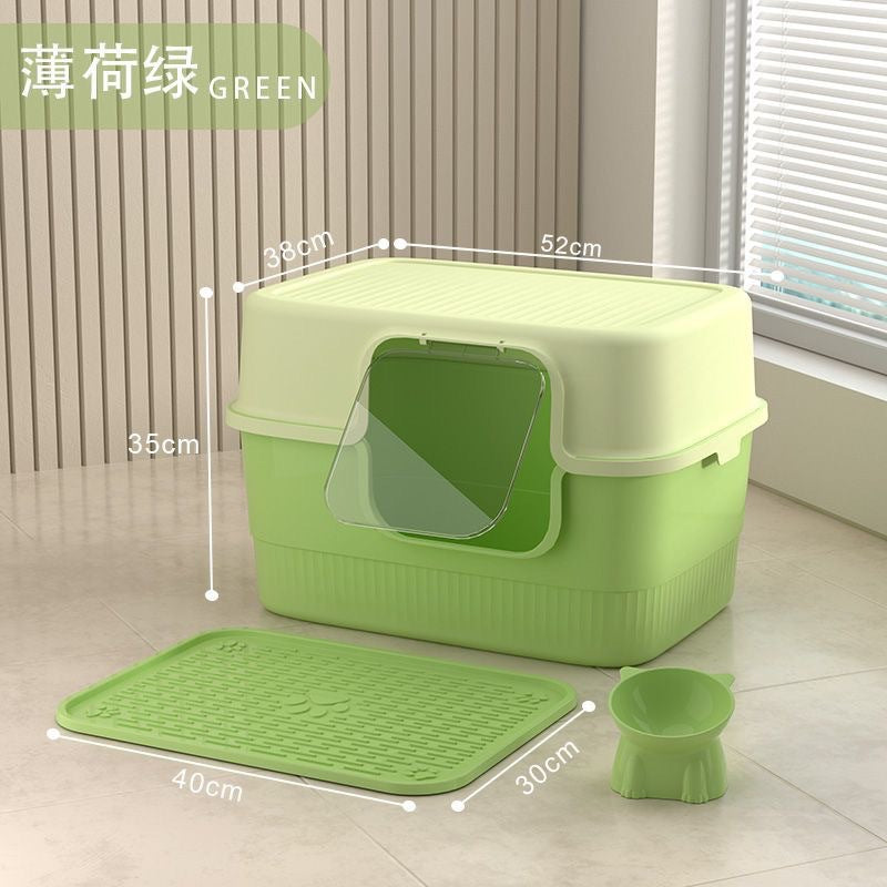 Extra-Large Cat Litter Box, Fully Enclosed, Splash-Proof Cat Toilet, Detachable Cat Litter Box, Large Pet Supplies, Source Factory
