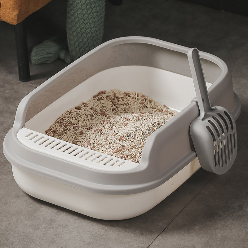 Semi-closed Large Cat Litter Box Thickened Anti-splash Cat Toilet Cat Litter Pet Supplies Wholesale Cat Litter Box Delivery Shovel