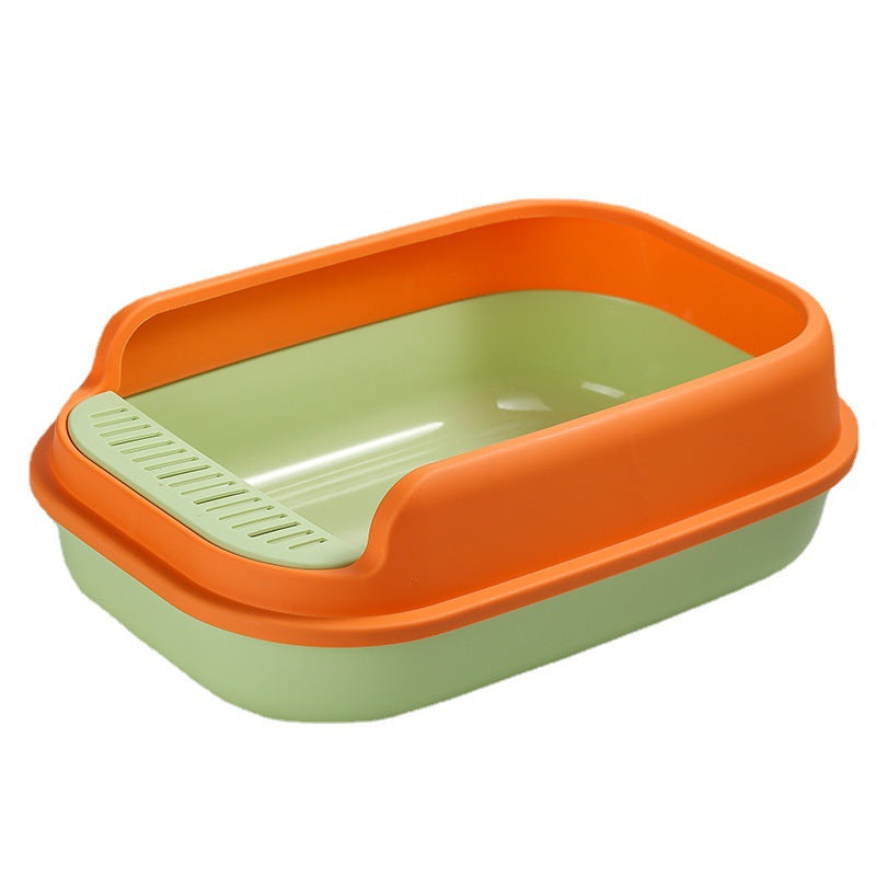 Semi-closed Large Cat Litter Box Thickened Anti-splash Cat Toilet Cat Litter Pet Supplies Wholesale Cat Litter Box Delivery Shovel