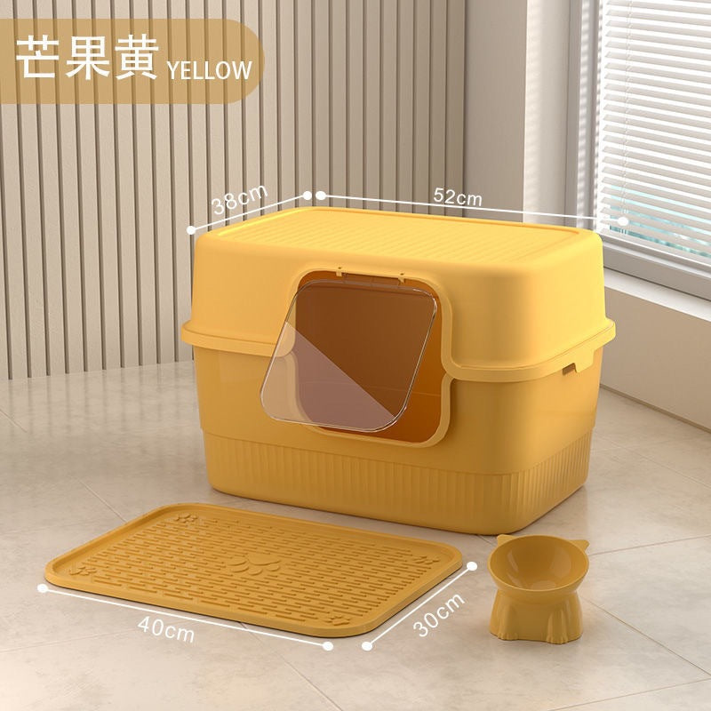 Extra-Large Cat Litter Box, Fully Enclosed, Splash-Proof Cat Toilet, Detachable Cat Litter Box, Large Pet Supplies, Source Factory