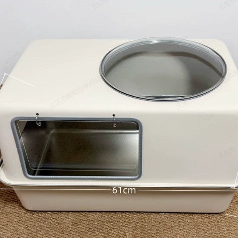 Best-selling Extra-large All-steel Fully Enclosed Stainless Steel Cat Litter Box, Cat Toilet, Splash-proof, Easy To Clean, XXXL Size