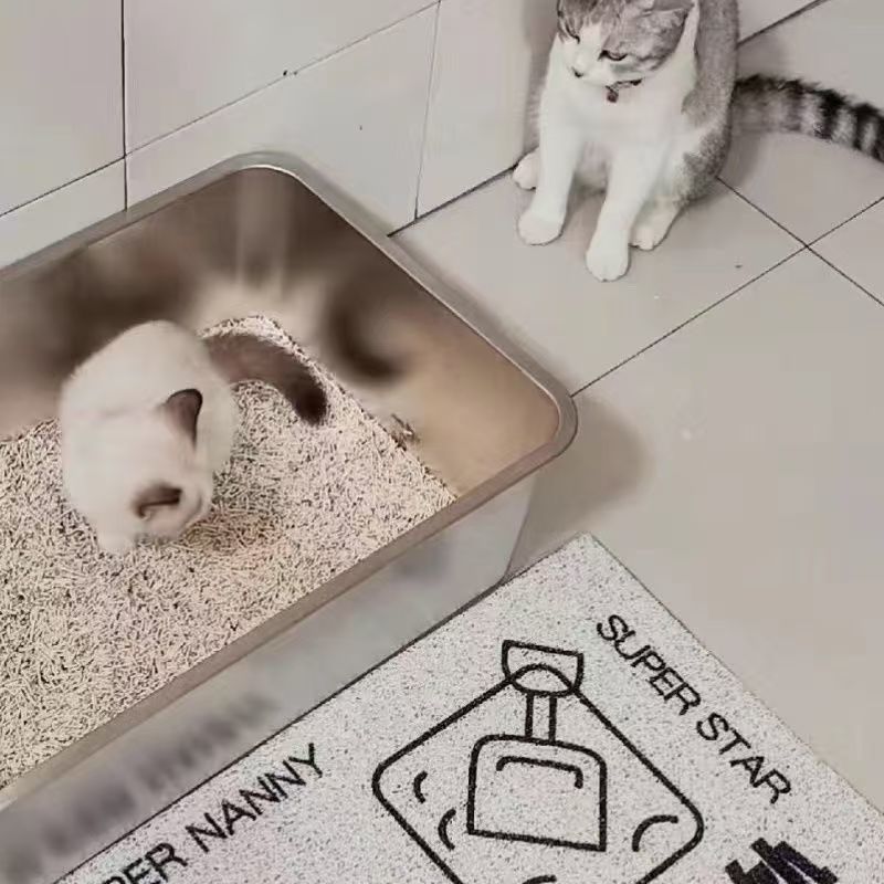 Stainless Steel Cat Litter Box, New Model, Thickened, Anti-Splash, Easy To Clean, Large Cat Toilet, Large Capacity Cat Litter Box, Cross-Border
