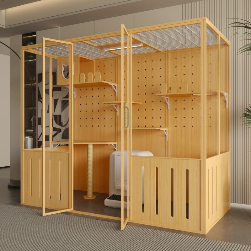 Pet Cabinet Large Cat Cage Cat Villa Cat House Home Luxury Cat Cage Indoor Cat House Glass Cat Villa Panoramic View