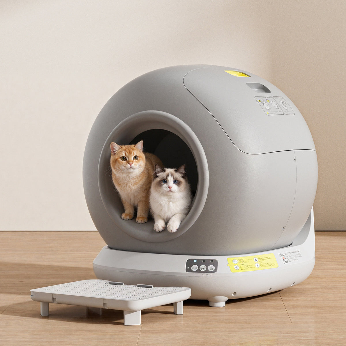 Fully Automatic Cat Litter Box With Anti-Splash Mat, Large Space, Smart App, Fully Enclosed Cat Toilet, Fully Automatic Cat Litter Box