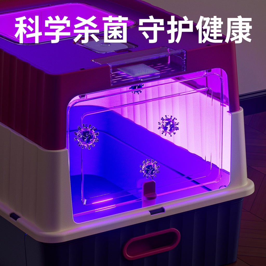 Extra-large Fully Enclosed Deodorizing Cat Litter Box, Drawer-type Sterilizing And Splash-proof Toilet, Pet Supplies Wholesale