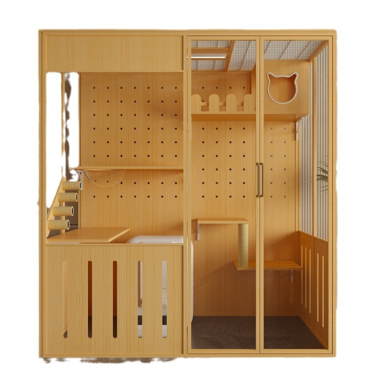 Pet Cabinet Large Cat Cage Cat Villa Cat House Home Luxury Cat Cage Indoor Cat House Glass Cat Villa Panoramic View