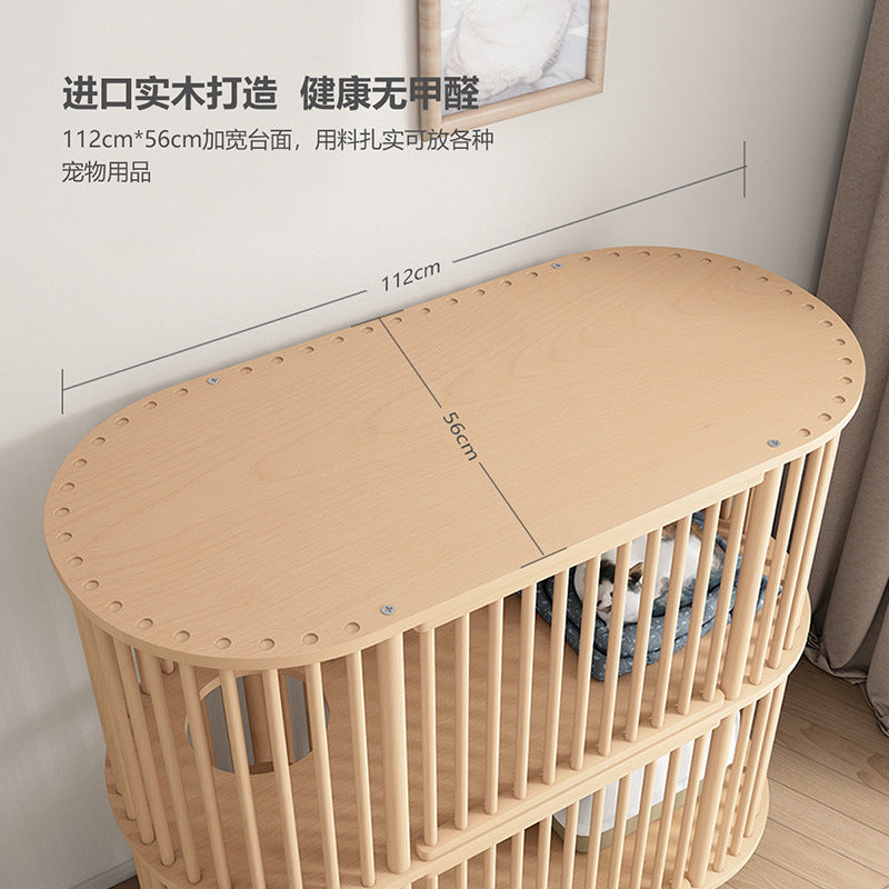 Cat Cage Solid Wood Cat Cabinet Cat House Home Large Space Double Layer Cat House Luxury Large Villa Amazon
