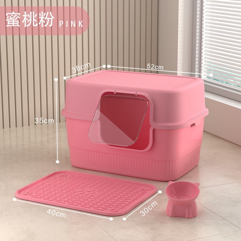 Extra-Large Cat Litter Box, Fully Enclosed, Splash-Proof Cat Toilet, Detachable Cat Litter Box, Large Pet Supplies, Source Factory