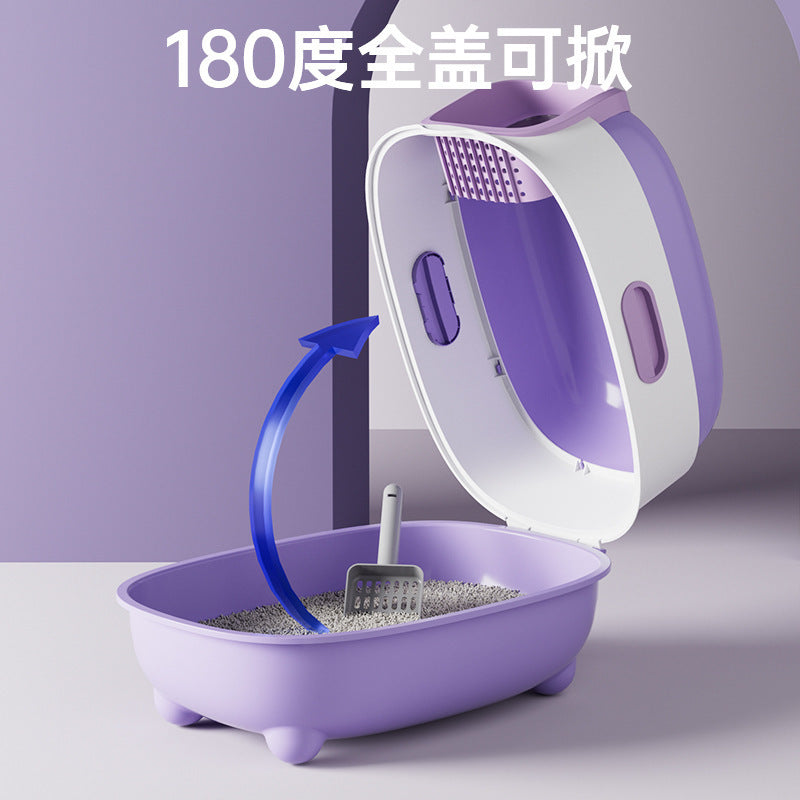 Extra Large Cat Litter Box Deodorizing Fully Enclosed Uv Sterilization Cat Litter Box Extra Large Anti-Bring Out Cat Toilet
