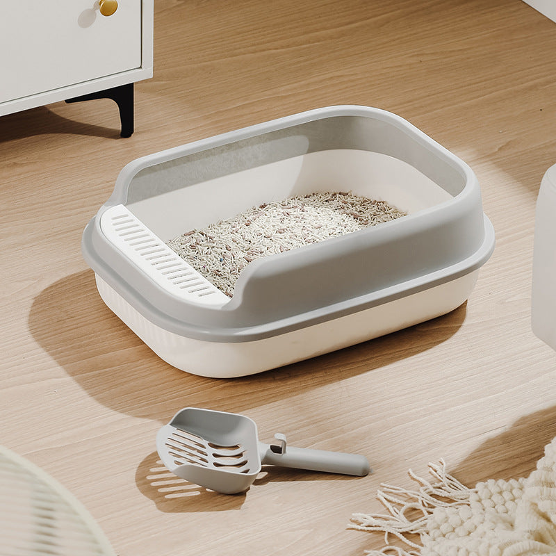 Semi-closed Large Cat Litter Box Thickened Anti-splash Cat Toilet Cat Litter Pet Supplies Wholesale Cat Litter Box Delivery Shovel
