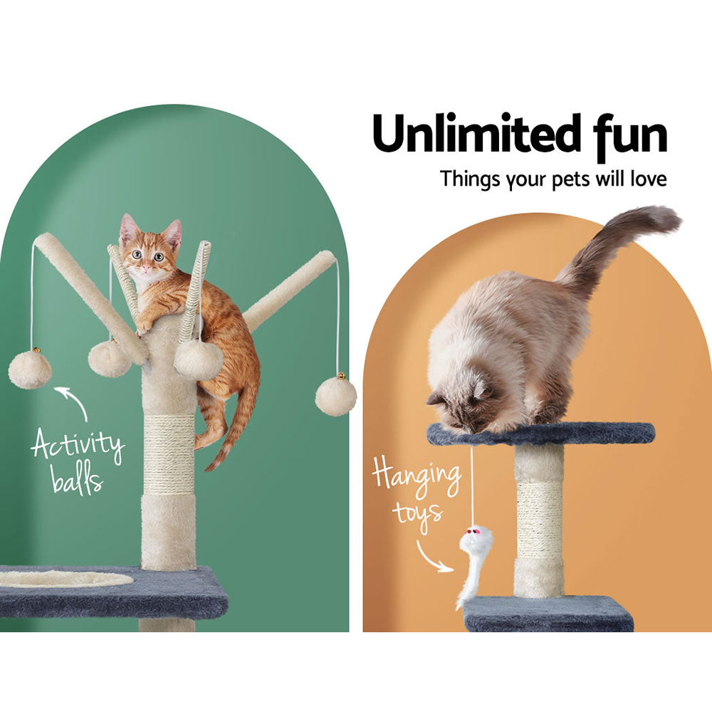 NNEDSZ Cat Tree Scratching Post Scratcher Cat Tree Tower Condo House toys 110cm