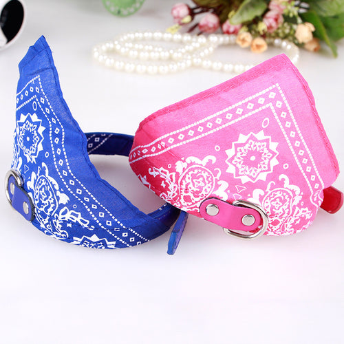 7-color Pet Saliva Towel Cat Dog Collar Triangle Towel Dual-use Small And Medium-sized Dog Teddy Pet Supplies
