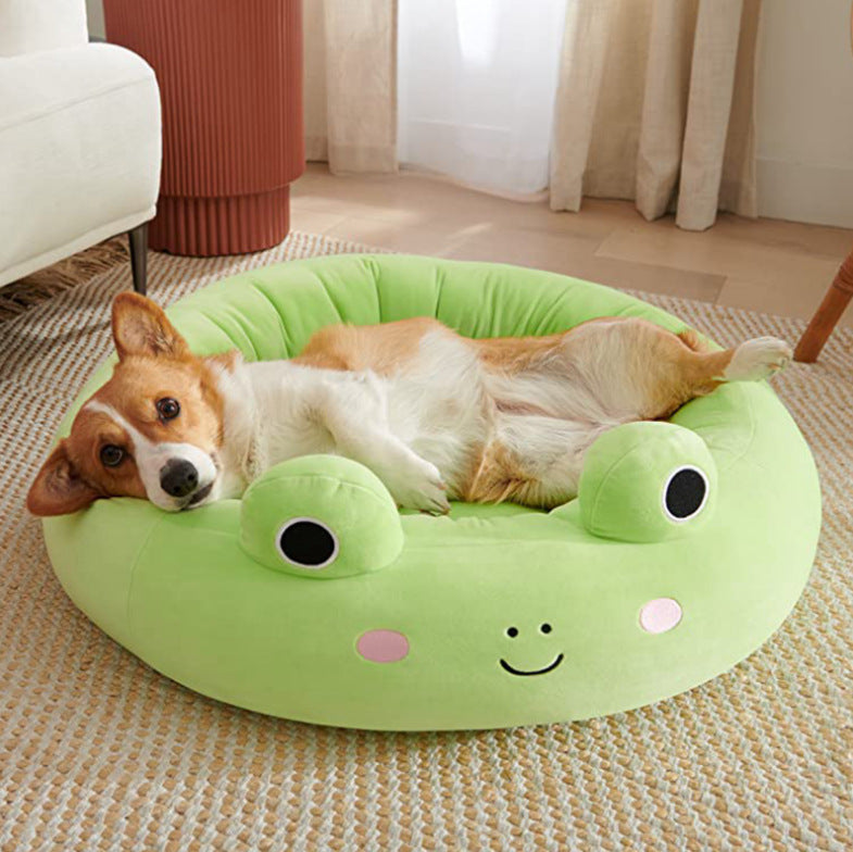 Pet Mat Cartoon Frog Octopus Pineapple Dolphin Round Pet Kennel Cat House Cat Dog
