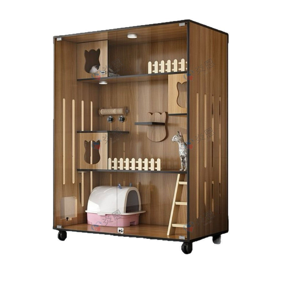 Cat Cage Villa: Extra-large Space, Suitable For All Seasons, Multi-layered, Panoramic Design, Luxurious, Breathable, And Eco-friendly Cat Villa For Home Use