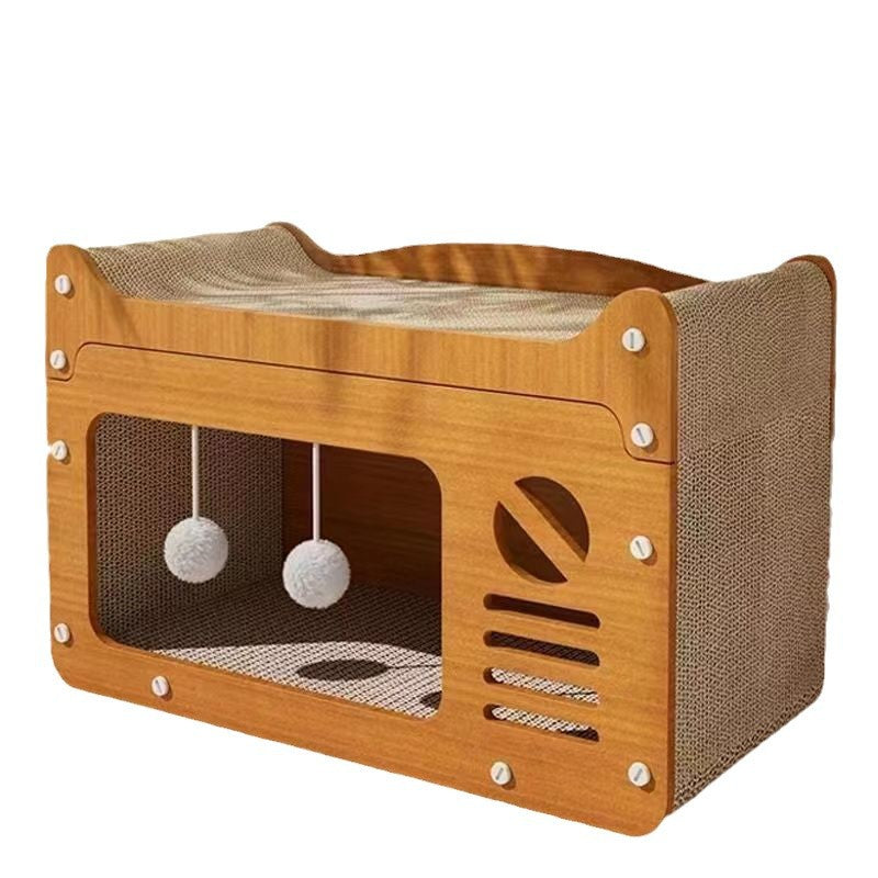 Cat Scratching Board, Wear-resistant And Non-shedding, Playing With Sleeping, Big Mansion, Cat Scratching Board, Cat Supplies, Cat Nest, Cat Claw Board, Integrated