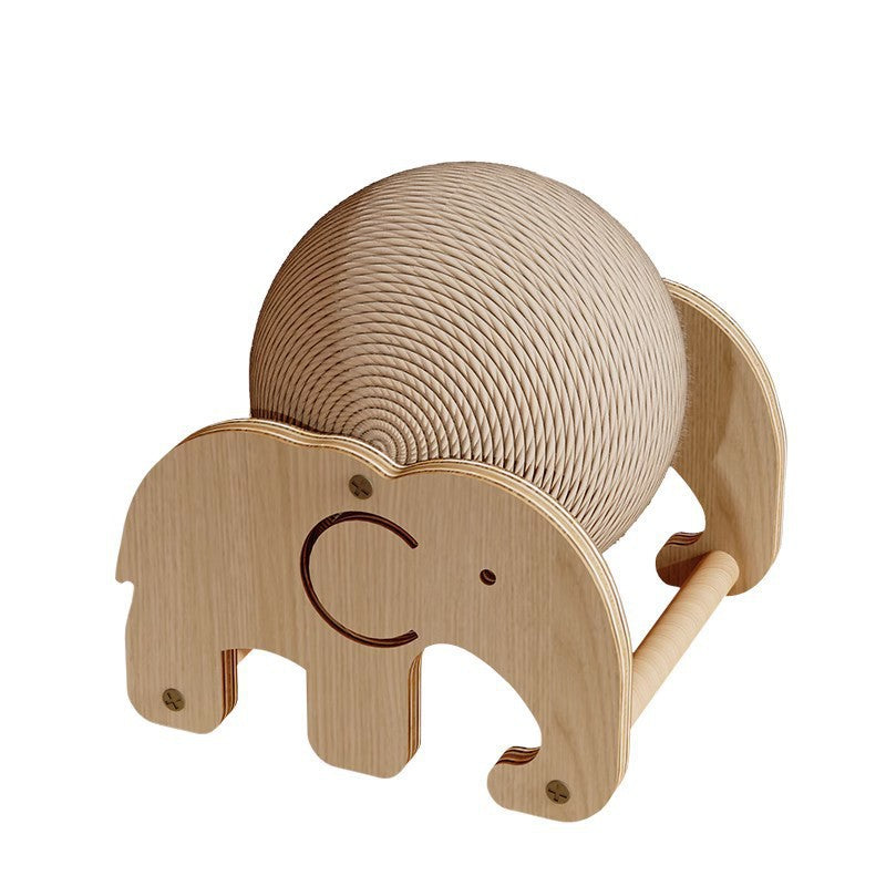 Cat Scratching Board, Cat Toy, Wooden Cat Scratching Ball, Rabbit Claw Sharpening Rope, Cat Climbing Frame, Durable Cat Scratching Post, Pet Supplies