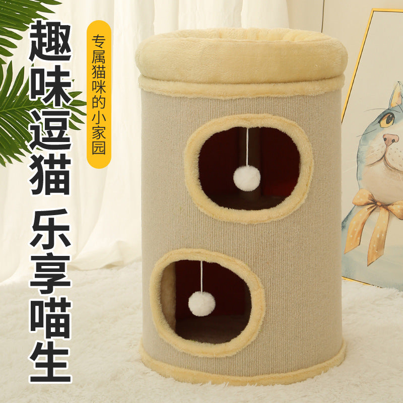 Cat Nest Bucket Sisal Bucket Cat Climbing Frame Cat Nest Winter Warmth Multi-Cat Family Cat House Cat Scratching Post House Cat Scratching Board