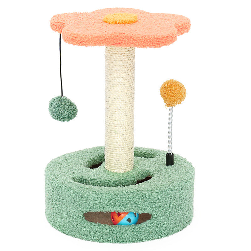 Cat Climbing Frame, Cat Scratching Post, Sisal Wear-Resistant Kitten Toy, Multifunctional Cat Entertainment Stand, Small Apartment Jumping Platform, Claw Sharpening Entertainment