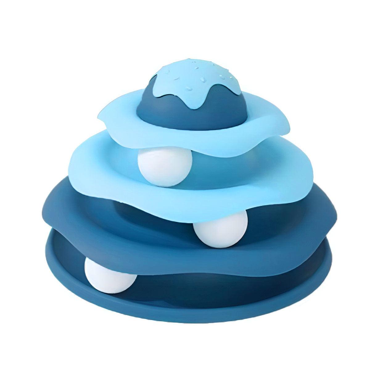 Funny Cat Toy Pet Toys Plastic Tower Interactive Track Ball Playing Game 3 Level