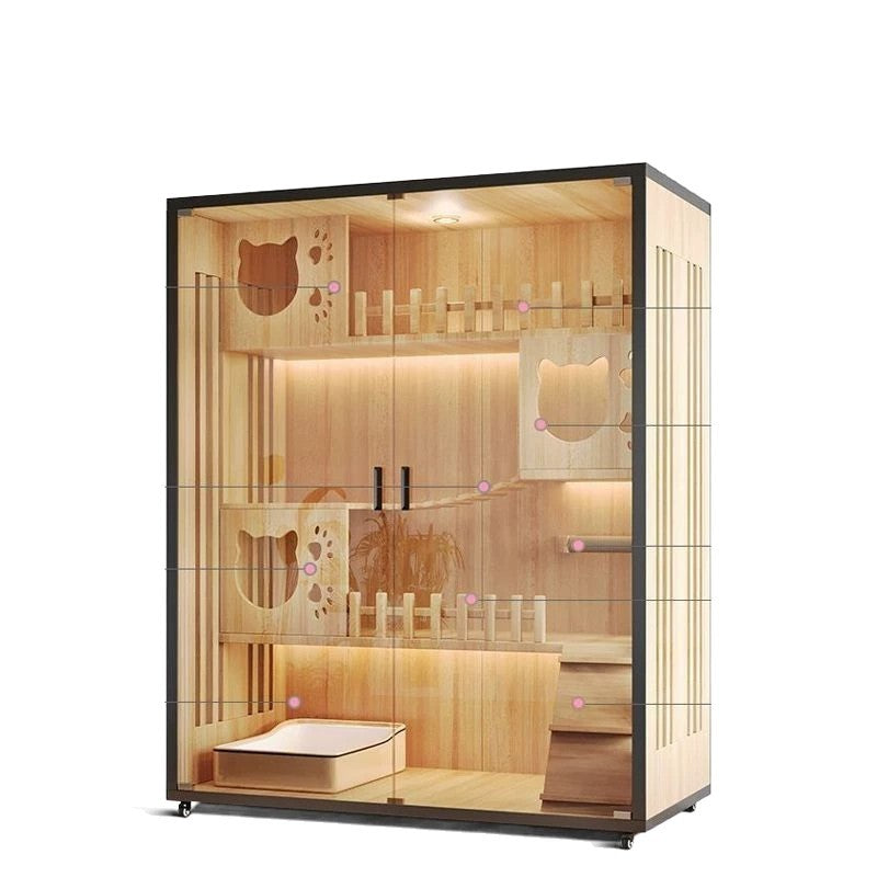 Cat Villa Cat Cage Home Indoor Cat Nest Cat House Extra Large Free Space Cat House Wooden Cat House Cat Cabinet