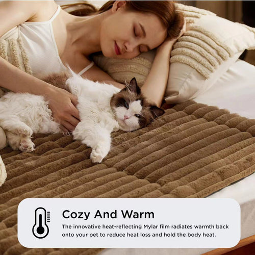 Amazon Cross-Border New Popular Pet Rabbit Fur Warm Pet Mat For Cats And Dogs Universal Factory Direct Sales In Stock