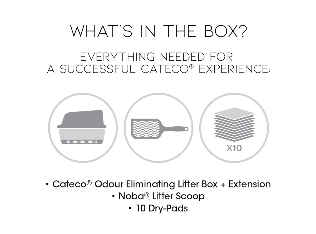 Cateco Odour-Eliminating Litter box - Complete Starter Kit