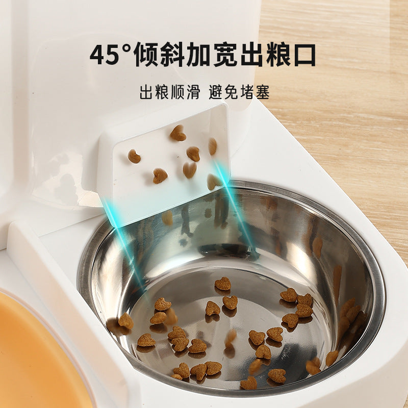 Pet Automatic Drinking Water Feeder Integrated Large Capacity Wet And Dry Separation Ceramic Bowl Stainless Steel Bowl Cat Bowl Dog Bowl