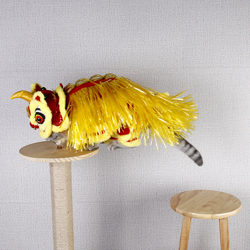 New Year's Costume Jizaizai Pet Supplies Factory Chinese New Year's Lion Costume Decoration Chinese Style Lion Dance Costume