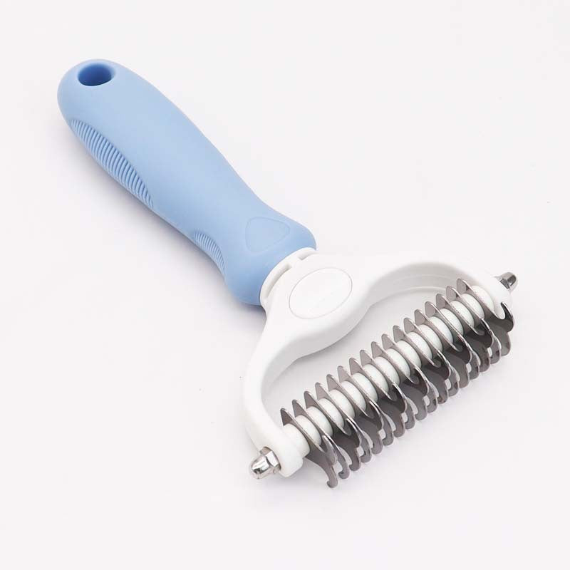 Amazon's Best-selling Pet Double-sided Knotting Comb Artifact Dog Cat Knotting Knife Rake Comb Grooming Comb Supplies