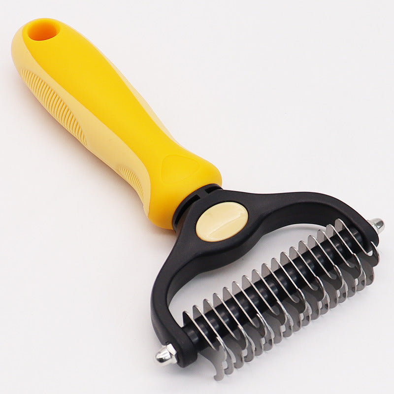 Amazon's Best-selling Pet Double-sided Knotting Comb Artifact Dog Cat Knotting Knife Rake Comb Grooming Comb Supplies