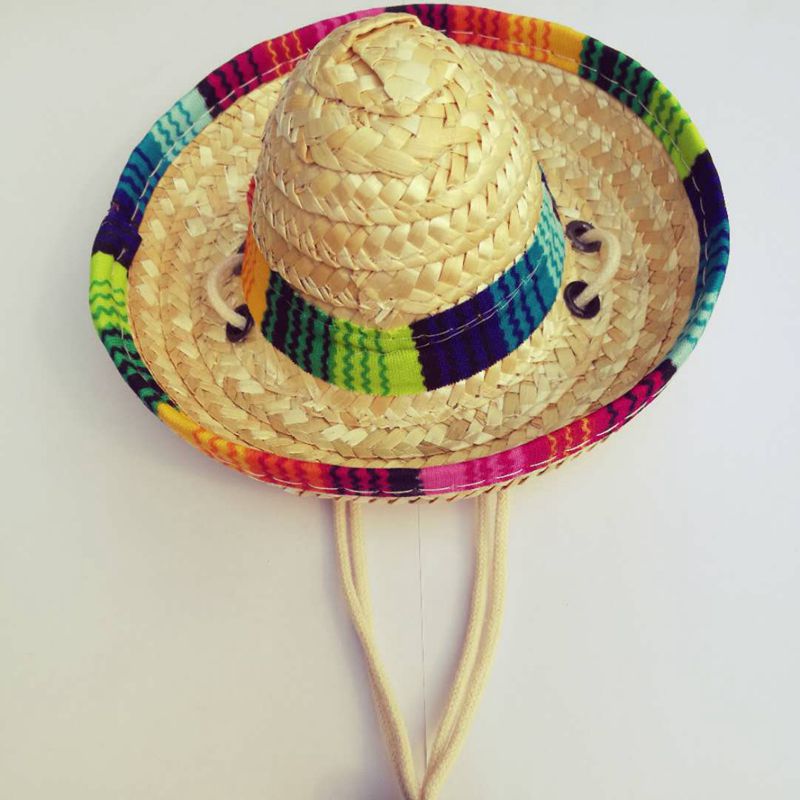 Pet Supplies Straw Mini Pet Dog Straw Hat