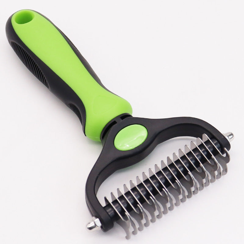 Amazon's Best-selling Pet Double-sided Knotting Comb Artifact Dog Cat Knotting Knife Rake Comb Grooming Comb Supplies