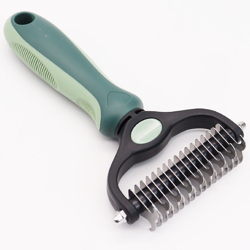 Amazon's Best-selling Pet Double-sided Knotting Comb Artifact Dog Cat Knotting Knife Rake Comb Grooming Comb Supplies