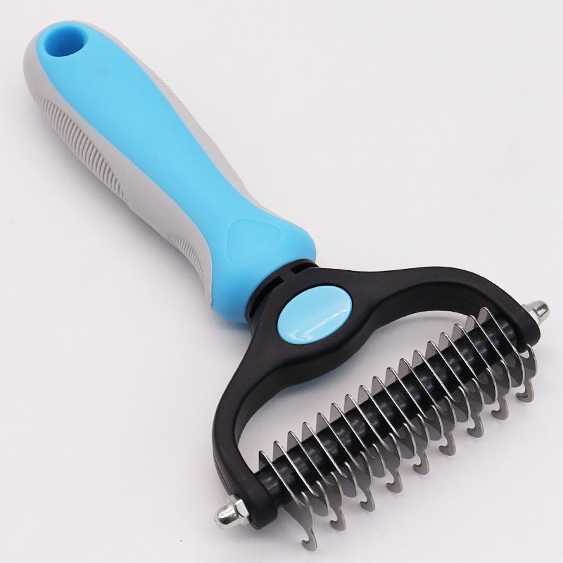 Amazon's Best-selling Pet Double-sided Knotting Comb Artifact Dog Cat Knotting Knife Rake Comb Grooming Comb Supplies