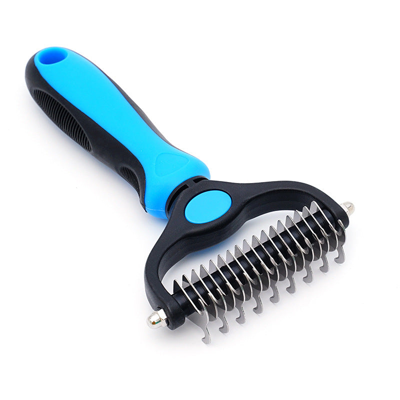 Amazon's Best-selling Pet Double-sided Knotting Comb Artifact Dog Cat Knotting Knife Rake Comb Grooming Comb Supplies