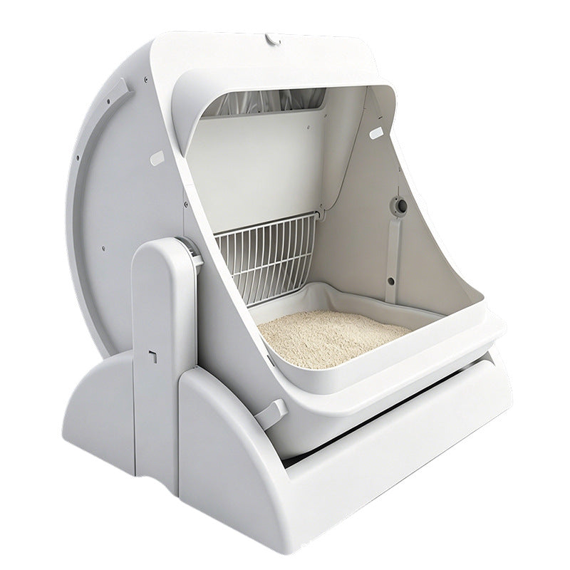 Intelligent Fully Automatic Cat Litter Box, Large Deodorizing Cat Toilet, Enclosed Electric Poop Scooper, App Remote Control
