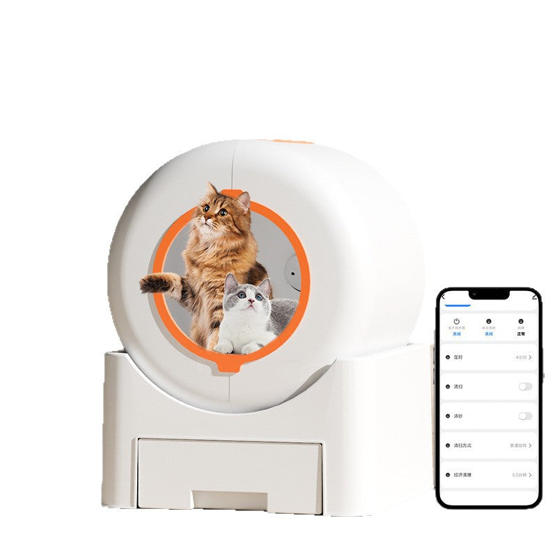 Smart Cat Litter Box, Automatic Scooping, Enclosed, Deodorizing, Sterilizing, Splash-Proof, Mobile Phone Remote Control, Cross-Border Wholesale, Cat Export