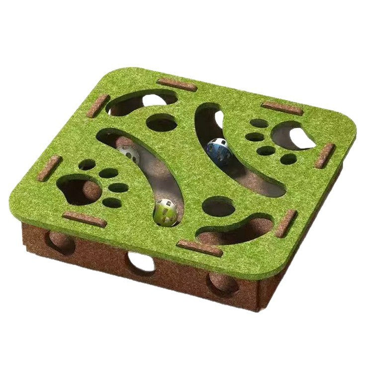 Cat Toy, Cat Teasing Felt Box, Self-Pleasure And Boredom Relief Artifact, Maze Toy, Scratch-Resistant, Wear-Resistant And Non-Shedding Cat Scratching Board