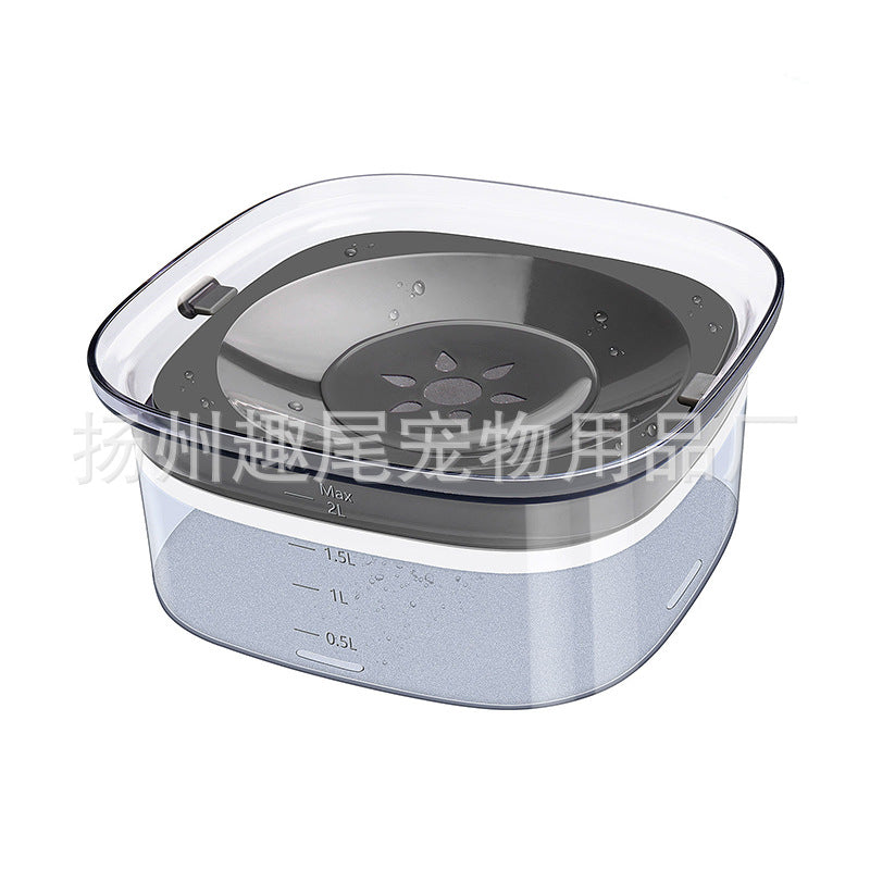 Hot Sale Large Capacity Transparent Pet Water Bowl No Wet Mouth Cat Dog Water Bowl Pet Floating Bowl Food Utensils