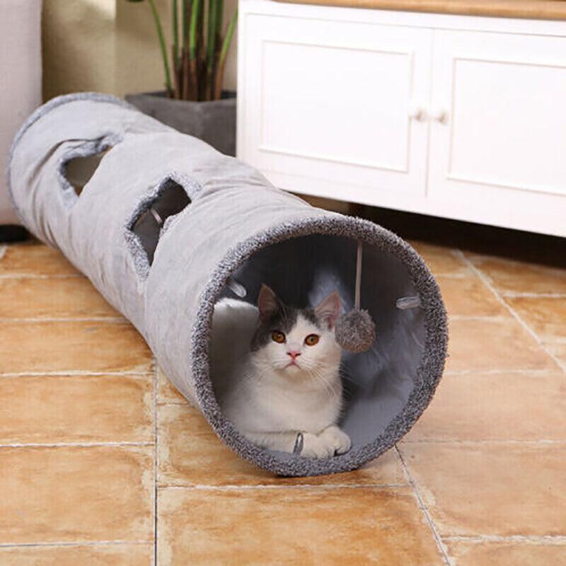 Cat Tunnel Pet Toys Play Hide Tube With Ball For Large Cat Dogs Rabbit