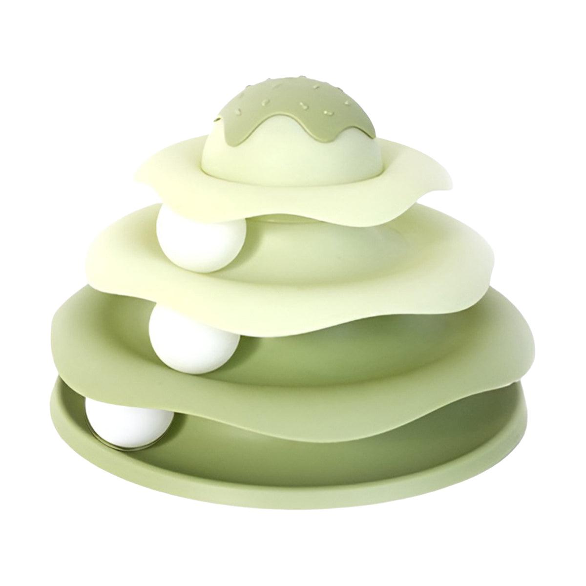 Funny Cat Toy Pet Toys Plastic Tower Interactive Track Ball Playing Game 3 Level