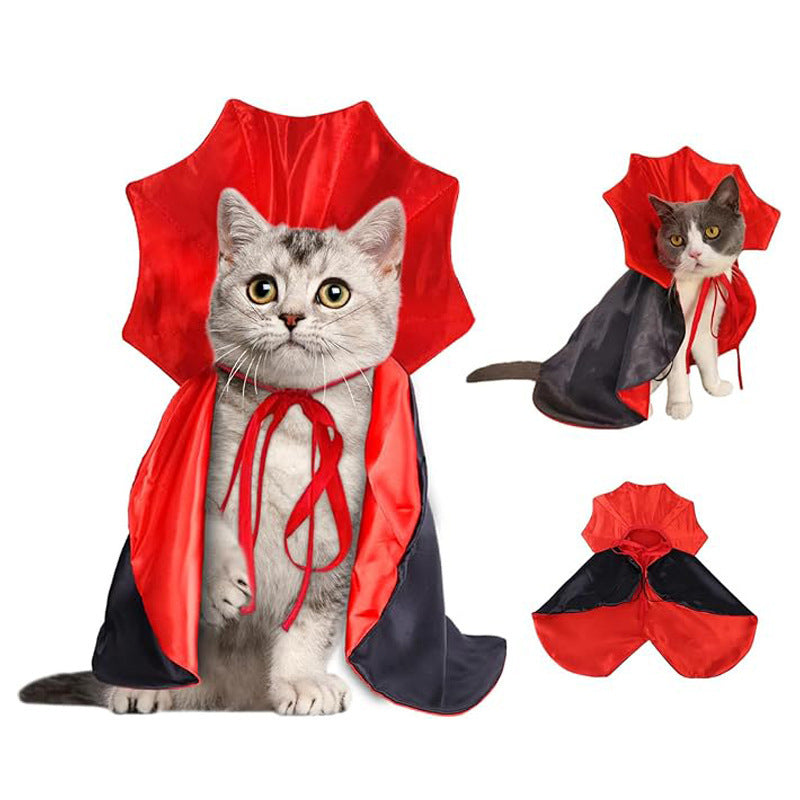 Hit Halloween Funny Cat Dog Atmosphere Magic Witch Cloak Vampire Cat Dog Clothing Cloak