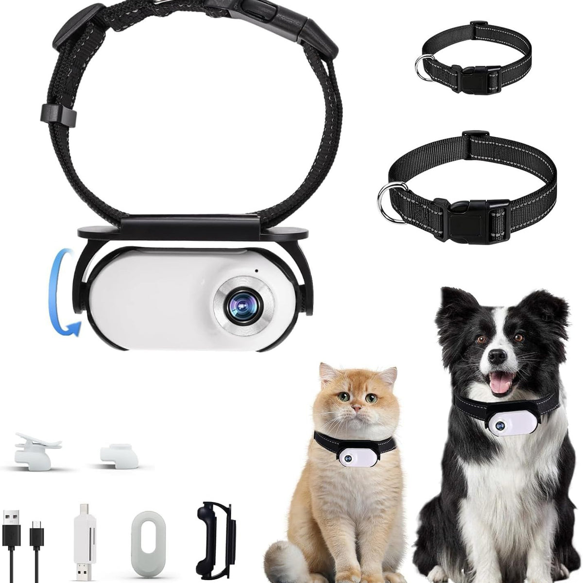 New HD A100 Sports Camera Indoor And Outdoor Cycling Sports Camera Cat Dog Collar Pet Camera