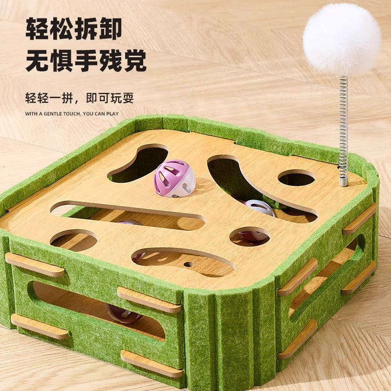 Cat Toy For Self-Entertainment, Boredom-Relief Maze Box, Durable And Non-Shedding Cat Scratching Post, Educational Toy Supplies