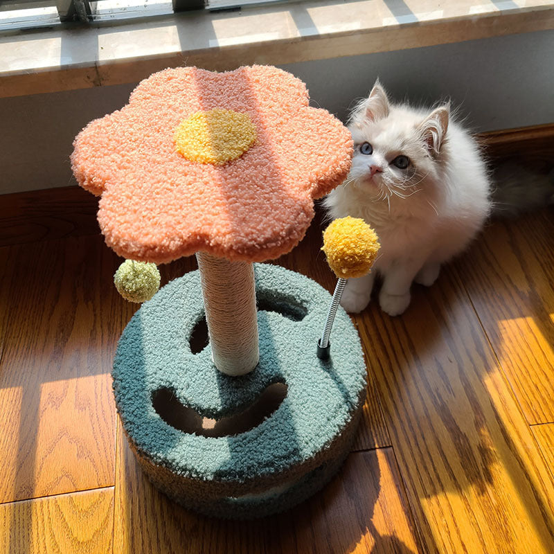 Cat Climbing Frame, Cat Scratching Post, Sisal Wear-Resistant Kitten Toy, Multifunctional Cat Entertainment Stand, Small Apartment Jumping Platform, Claw Sharpening Entertainment