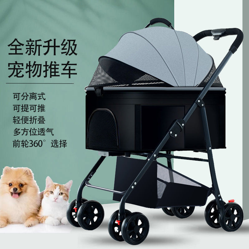 New Pet Car Lightweight Foldable Puppy Car Special Dog Walking Baby Medium Small Dog Cat Outing Supplies