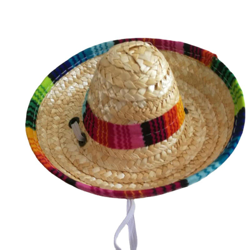 Pet Supplies Straw Mini Pet Dog Straw Hat